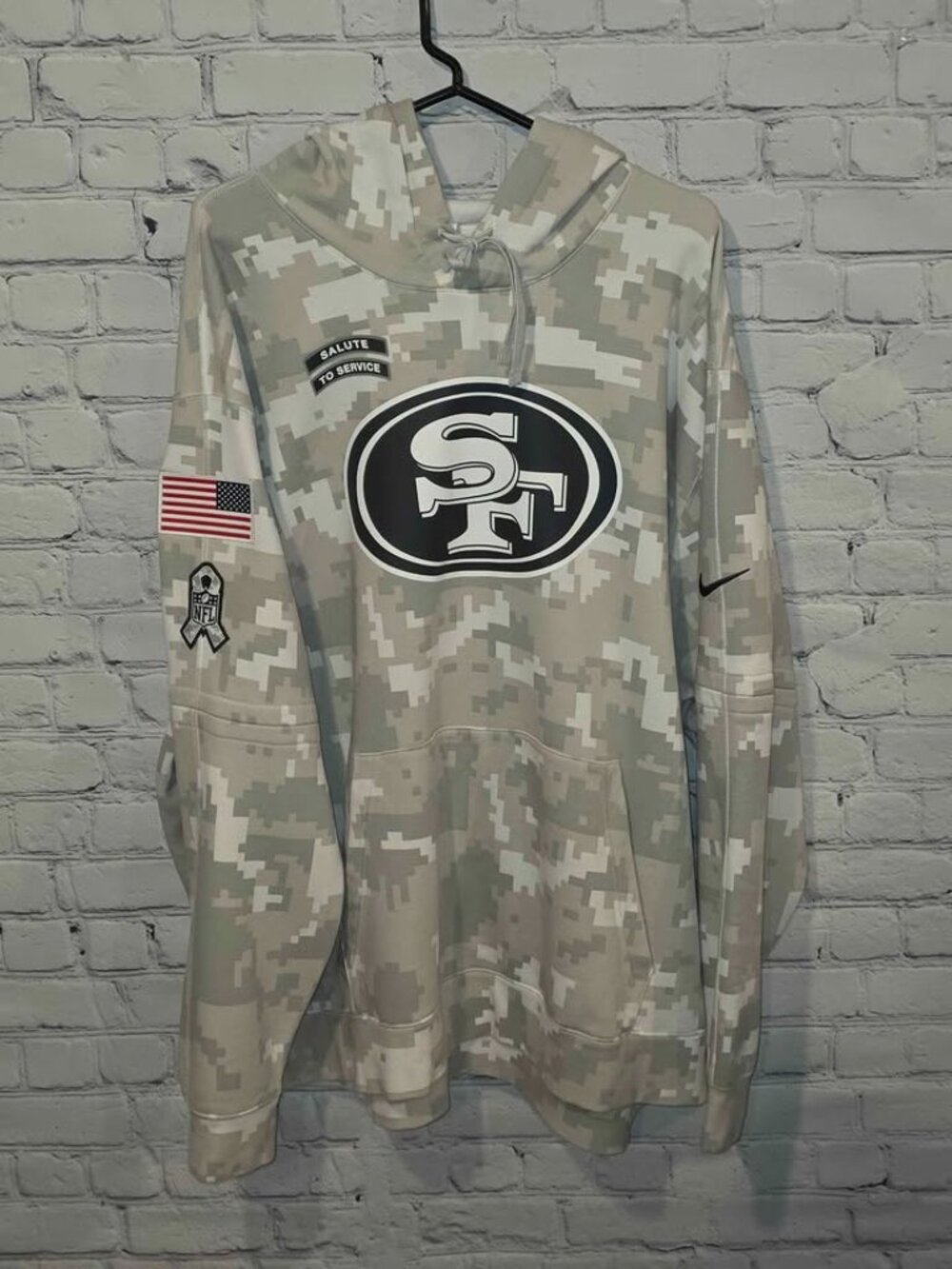 Nike San Francisco 49ers Mens Sweatshirt Salute to Service Club Fleece Pullover